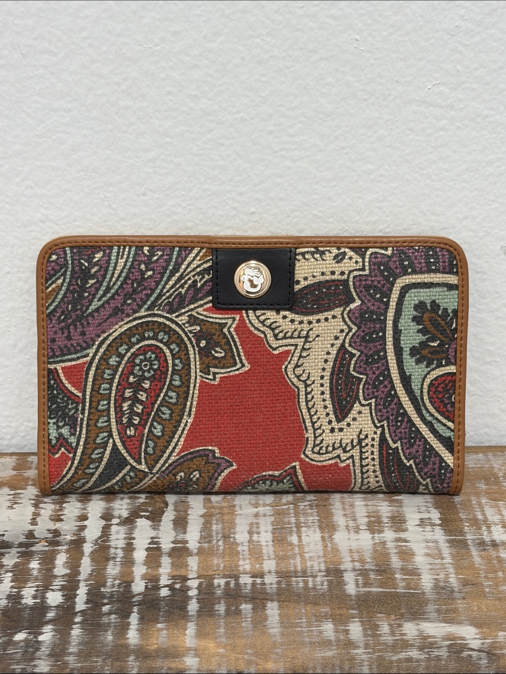 Spartina 449 Textile Oversized Paisley Wallet - Like New